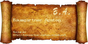 Baumgartner Agaton névjegykártya